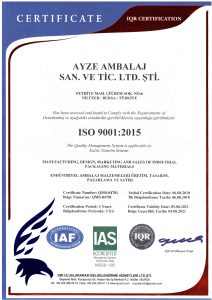 ISO 9001 Kalite Belgesi